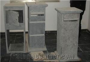 Blue Limestone Mailbox