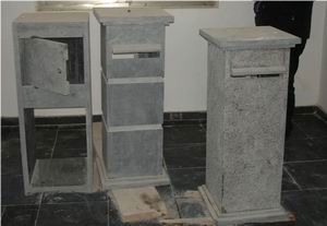 Blue Limestone Mailbox
