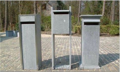Blue Limestone Mailbox