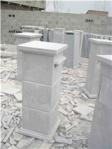 Blue Limestone Mailbox