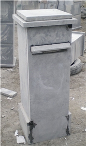 Blue Limestone Mailbox