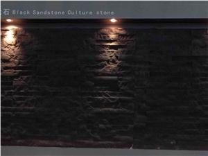 China Black Sandstone Walling Tiles