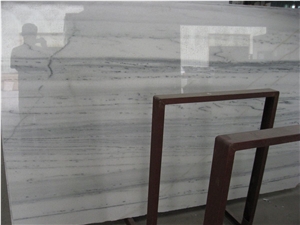 Straight Veins Crystal White Marble Slabs & Tiles, White Wooden Marble Slabs & Tiles