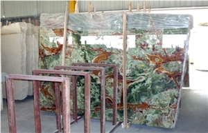 Multicolor Green Onyx Slabs