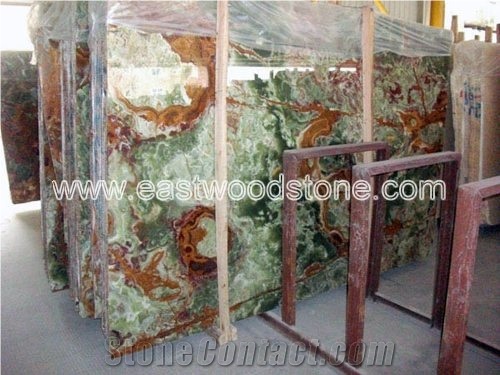 Multicolor Green Onyx Slabs