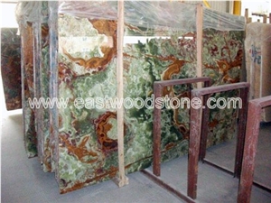 Multicolor Green Onyx Slabs