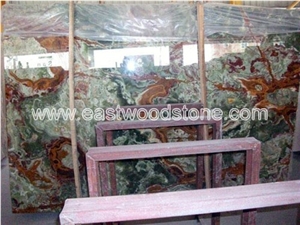 Multicolor Green Onyx Slabs