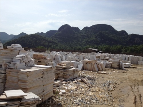 Yellow Nghe an Marble Tiles