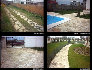 Limestone Baschioi Paving Stone, Beige Limestone Paving Stone