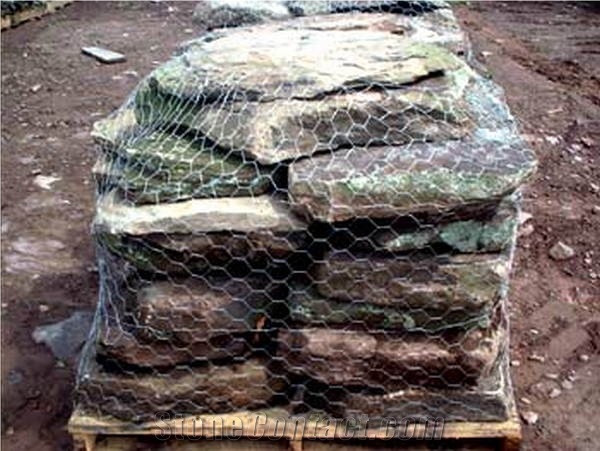 Pennsylvania Sandstone Steppers, Brown Sandstone Cobble, Pavers