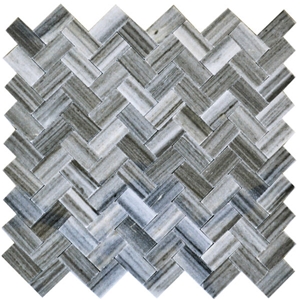 Chevron Eastern Stone - Decorative Mosaics, Aliverion Grey Marble