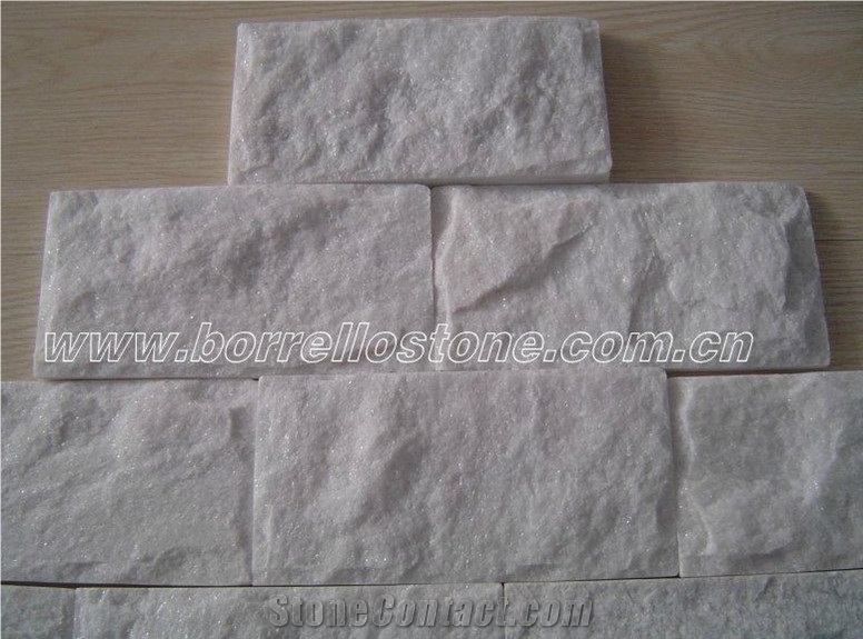 White Culture Stone For Background Wall, China White Marble Cultured Stone