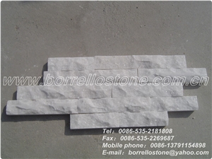 White Culture Stone For Background Wall, China White Marble Cultured Stone