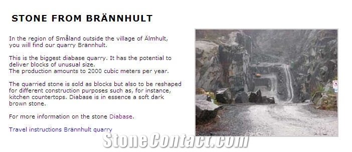 Braennhult Granite Blocks, Bonnarcord Black Granite Block