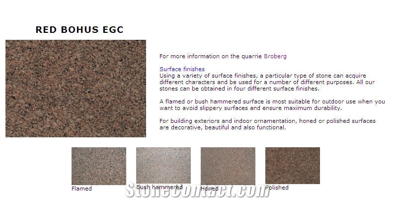 Red Bohus EGC, Bohus Red Granite Slabs