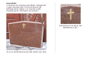 Gravestone, Groetvik Red Granite