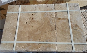 Antique Melange Travertine French Pattern Set 4 Sizes Slabs & Tiles, Classic Travertine Slabs & Tiles