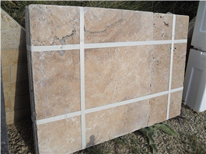 Antique Melange Travertine French Pattern Set 4 Sizes Slabs & Tiles, Classic Travertine Slabs & Tiles