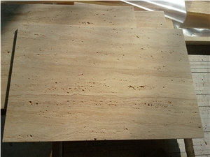 Classic Beige Travertine Veincut, Unfilled/Honed Tiles