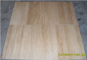 Classic Beige Travertine Veincut, Unfilled/Honed Tiles