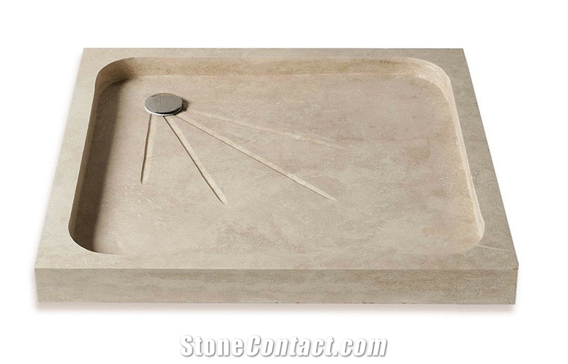 Denizli Beige Travertine Shower Trays