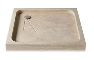 Denizli Beige Travertine Shower Trays