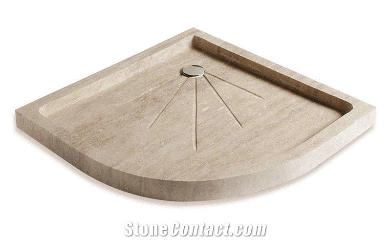 Denizli Beige Travertine Shower Trays