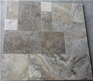 Silver Travertine Tile, Turkey Grey Travertine