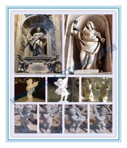 Hand Carved Stone Figure, White Marble Sculpture, Statue