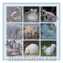 Natural Stone Animal Carving Granite Sculpture & Statue