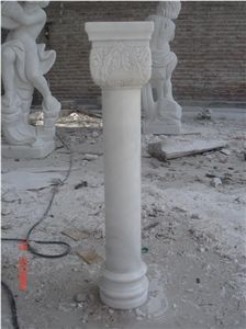 White Marble Garden Column,Polished Pure White Nano,Building Pillair,Building Arch,Stone Column Interior Stone Building Customized Size Stone Pillar