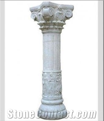 White Marble Garden Column,Polished Pure White Nano,Building Pillair,Building Arch,Stone Column Interior Stone Building Customized Size Stone Pillar