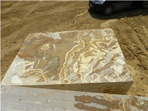 Tiger Onyx Block, Turkey Golden-Yellow Onyx