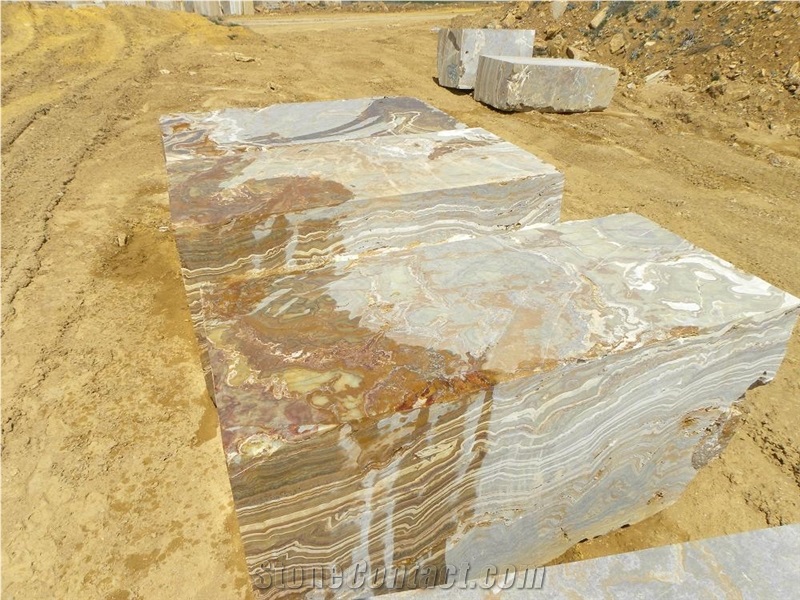 Tiger Onyx Block, Turkey Golden-Yellow Onyx