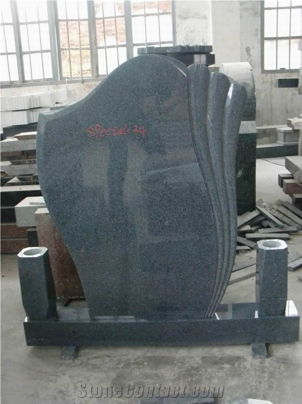 G654 Tombstone G654 G654 Dark Grey Granite Tile Slabs Cube Stone Stairs, G654 Black Granite Tombstone