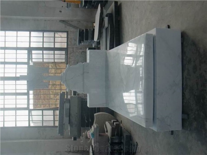 HuNan White Marble Tombstone Monument