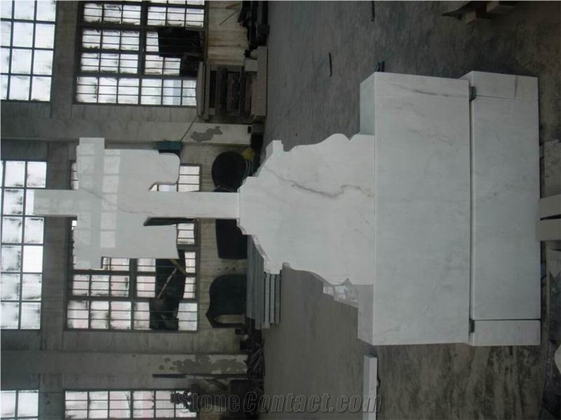 HuNan White Marble Tombstone Monument