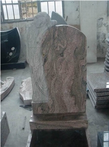 Juparana Colombo Granite Tombstone Monument