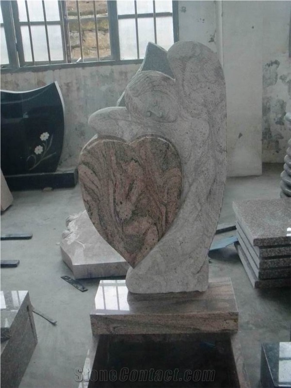 Juparana Colombo Granite Tombstone Monument