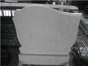 Pearl White Granite Tombstone Monument