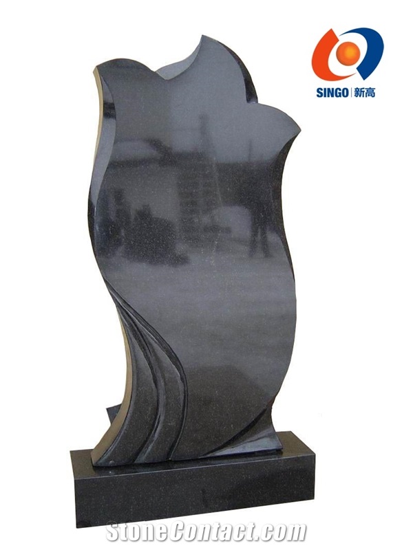 Black Mongolia Man-carved Tombstone