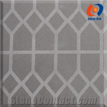 Black Mongolia Tile with Geometrical Finish