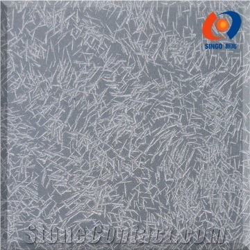 Black Mongolia Tile with Ice Flower Finish