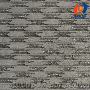 Black Mongolia Tile with Olivery Finish