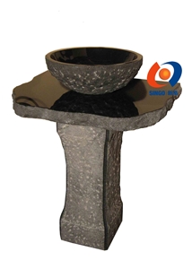Mongolia Black Basalt Sink with Polished / Honed Finish