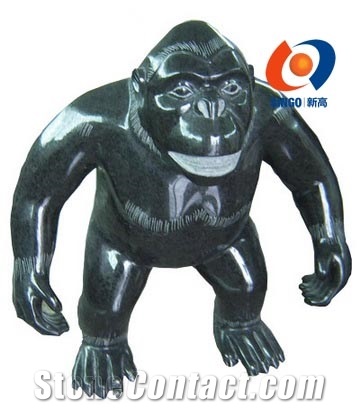 Mongolia Black Basalt Special Shaped Animal Sculptures