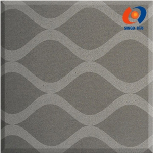 Mongolia Black Basalt Tile with Waves Finish
