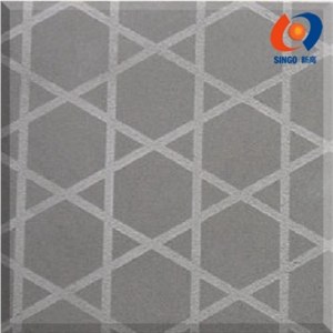 Mongolia Black Bsalt Tile with Geometrical Finished