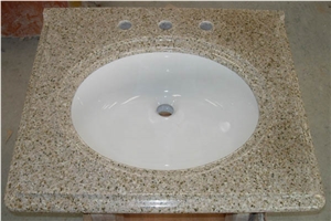 G682 Vanity Top, G682 Yellow Granite Vanity Top