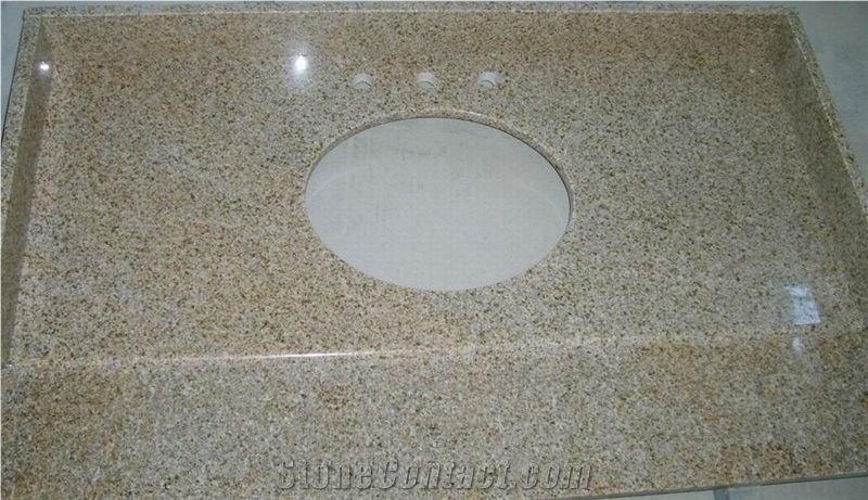 G682 Vanity Top, G682 Yellow Granite Vanity Top